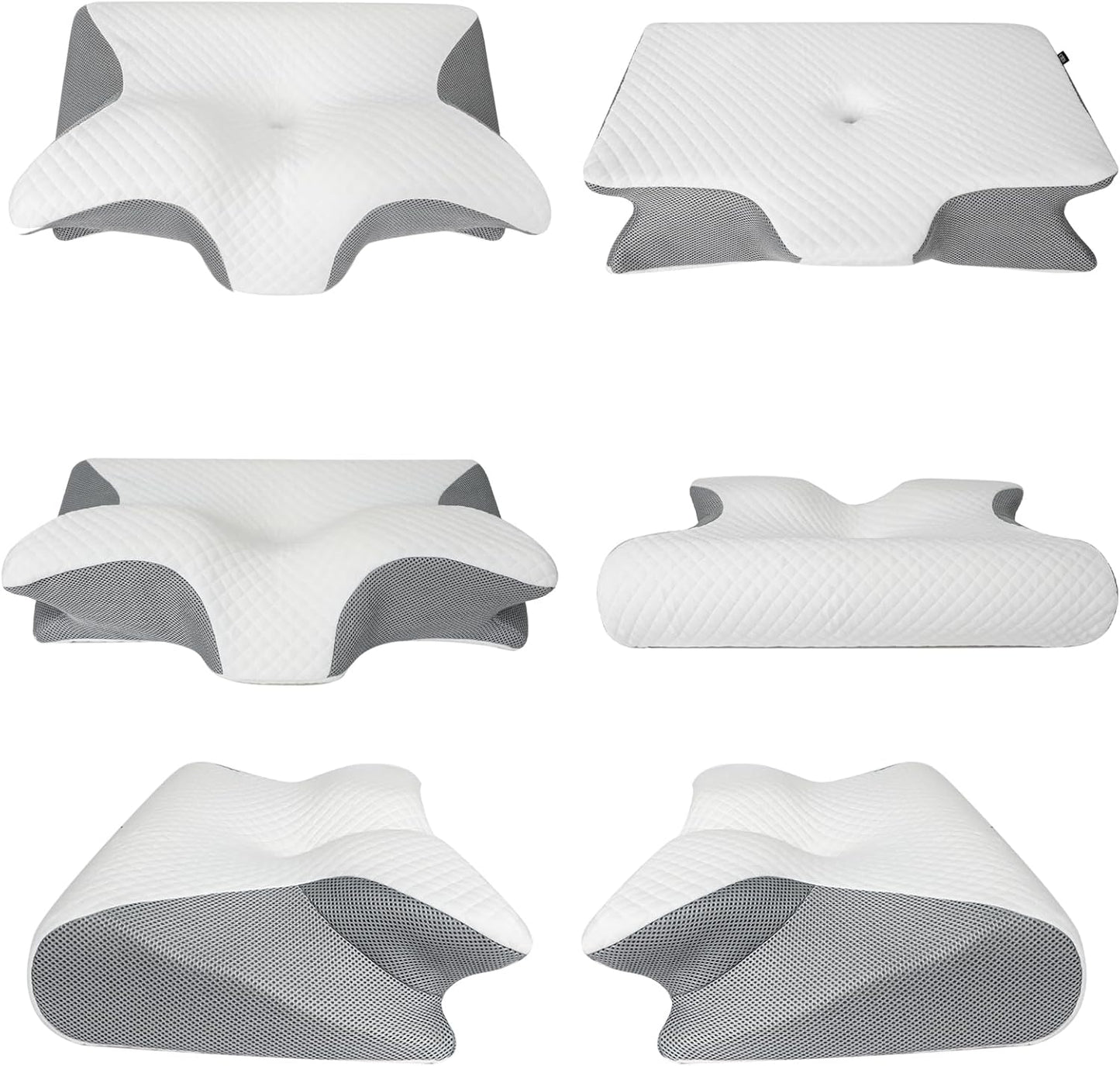 Oreiller Cervical Ergonomique 2-en-1 - Confort & Soutien Orthopédique Premium